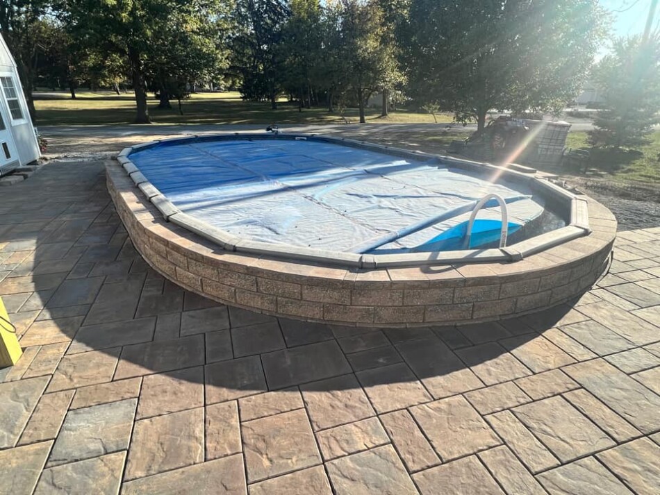 beautiful partially buried above ground pools that look attractive